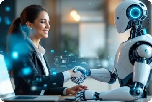 Business leaders leveraging AI consultation services to improve efficiency, innovation, and strategic decision-making